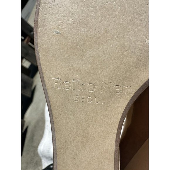 Reike Nen Wedge 9 / 40 Beige Leather Colorblock Lace-Up Ankle Boots Adult Womens - Picture 14 of 16